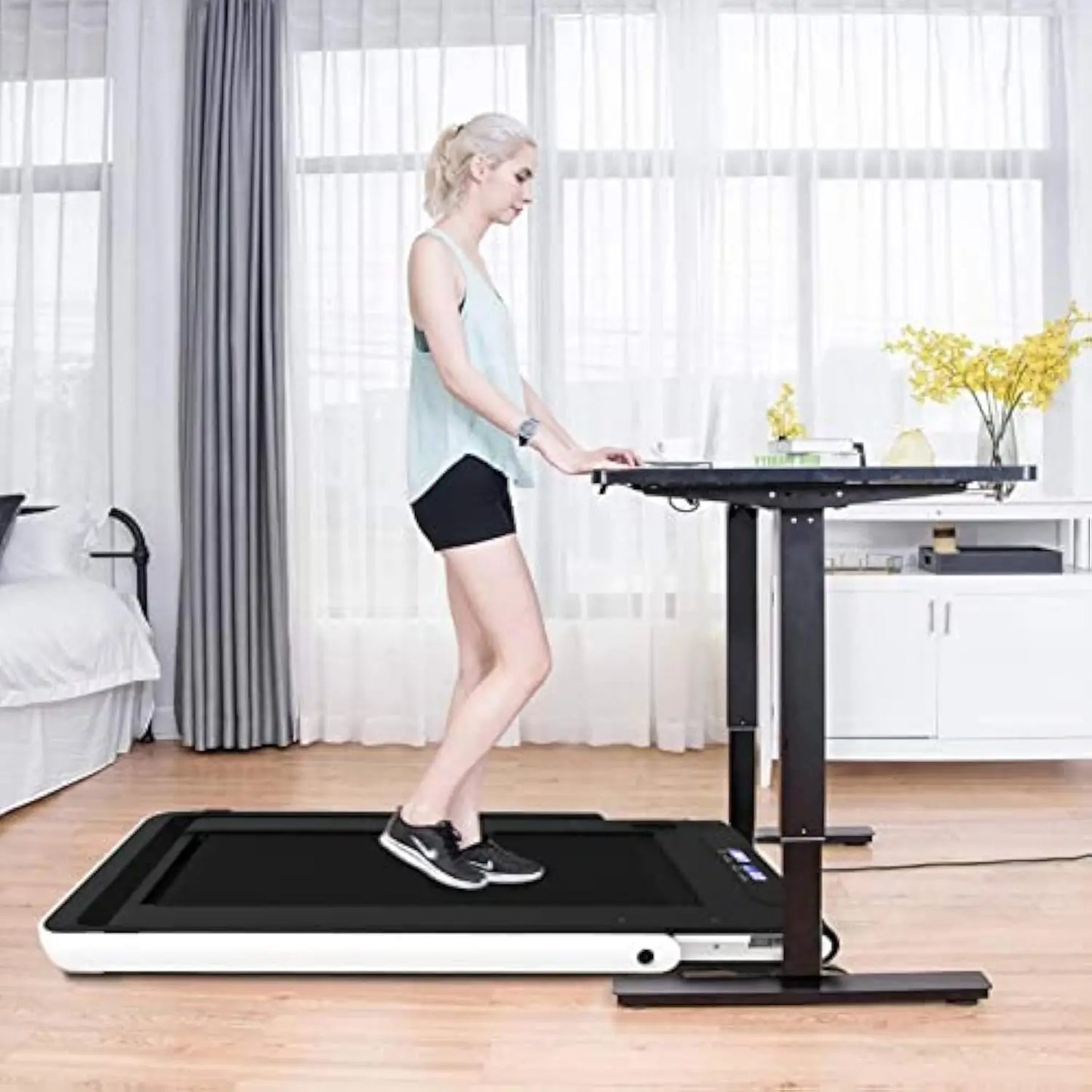 Foldable Under Desk Treadmill with Remote Control for Home