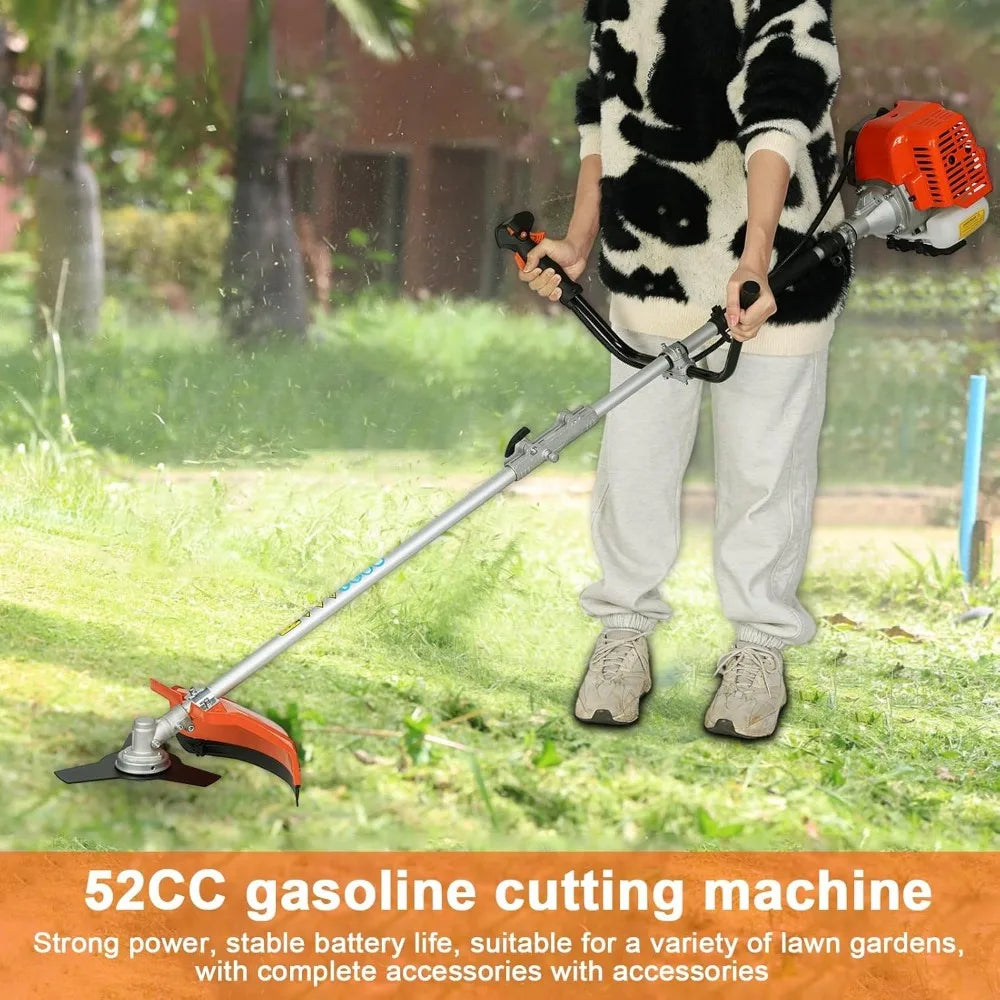 Gas Lawn Mower and Gasoline Hedge Lawn Mower, Wireless, 2 in 1, Full Function, 52CC