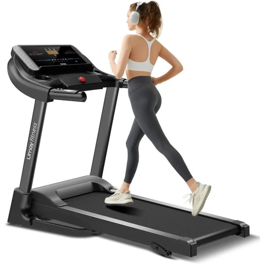 UMAY Fitness Home Folding Incline Treadmill 300 lbs Capacity