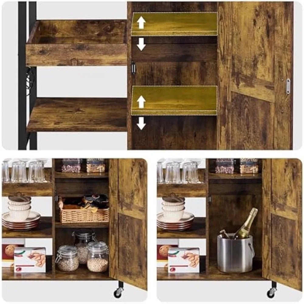 Kitchen Island Cart on Wheels.