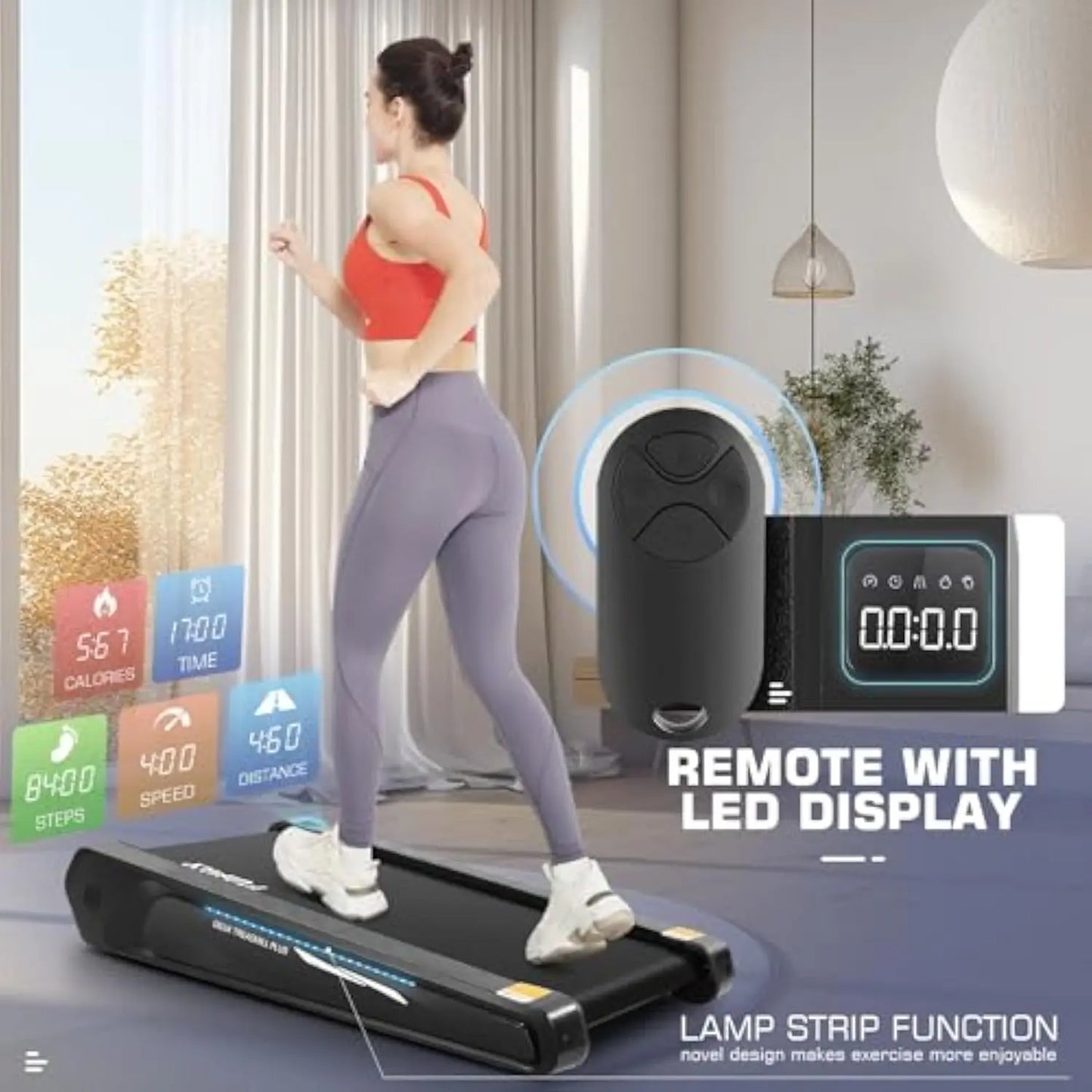 Smallest Walking Pad with Incline, 2 in 1 Compact Treadmill