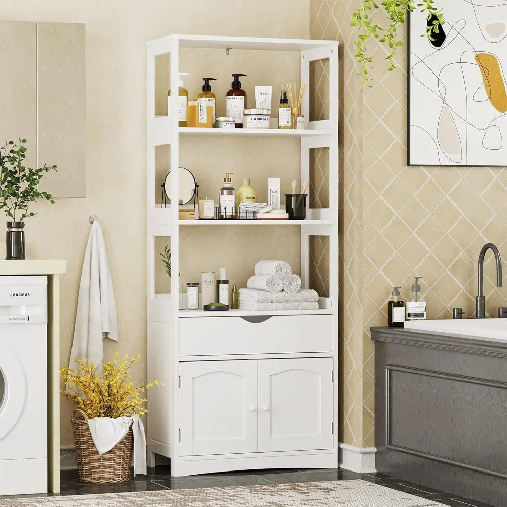 Kitchen Pantry Storage Cabinets Freestanding Tall 64''H Sideboard