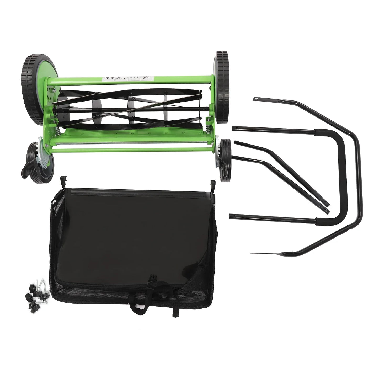 Reel Mower Walk-behind Lawn Mower with Grass Catcher for Lawn Mowing in Villas and Parks