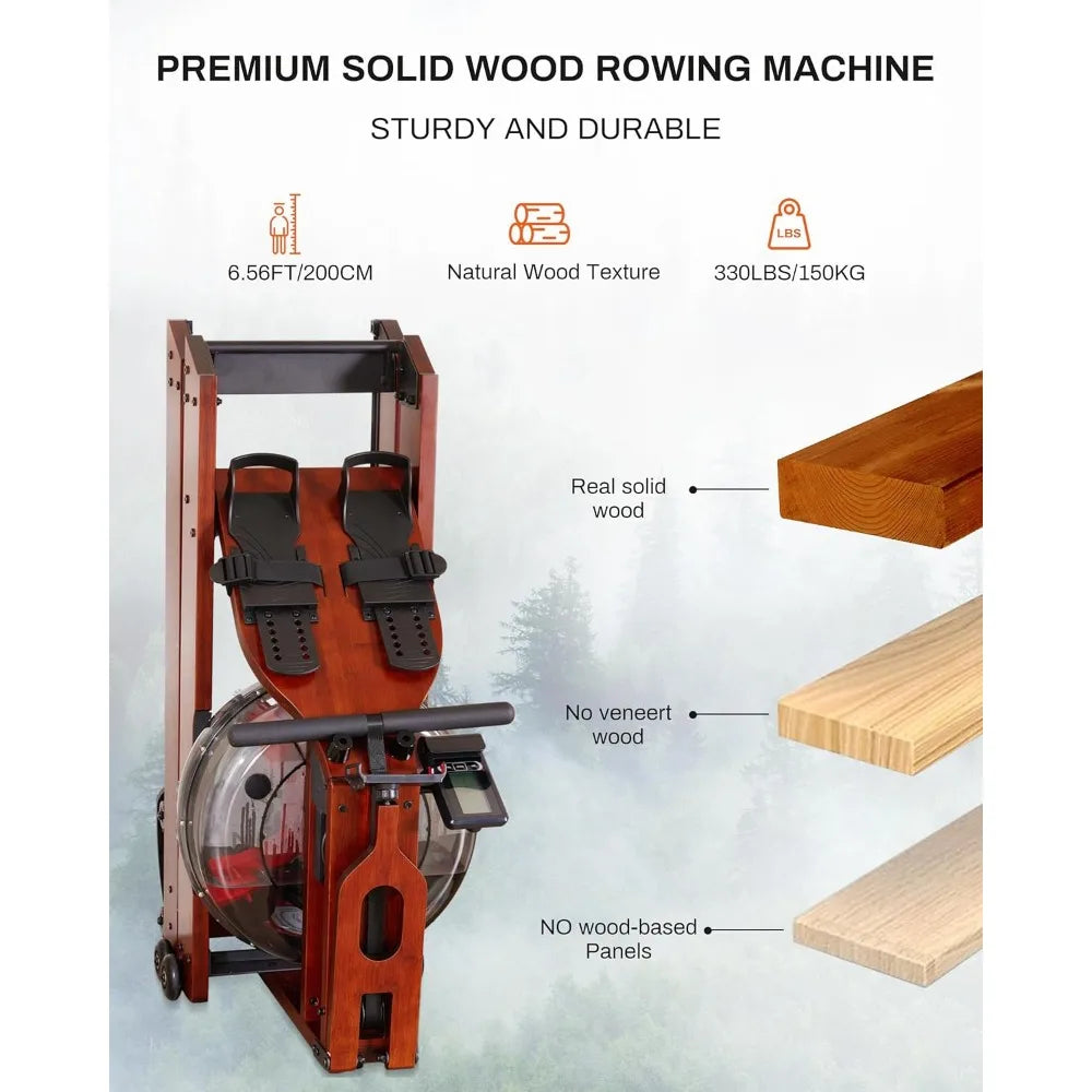 Water Rowing Machines for Home, Foldable Rower 400LBS