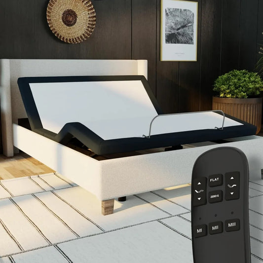 Adjustable Bed Base Frame with Head and Foot Incline Wireless Remote Control