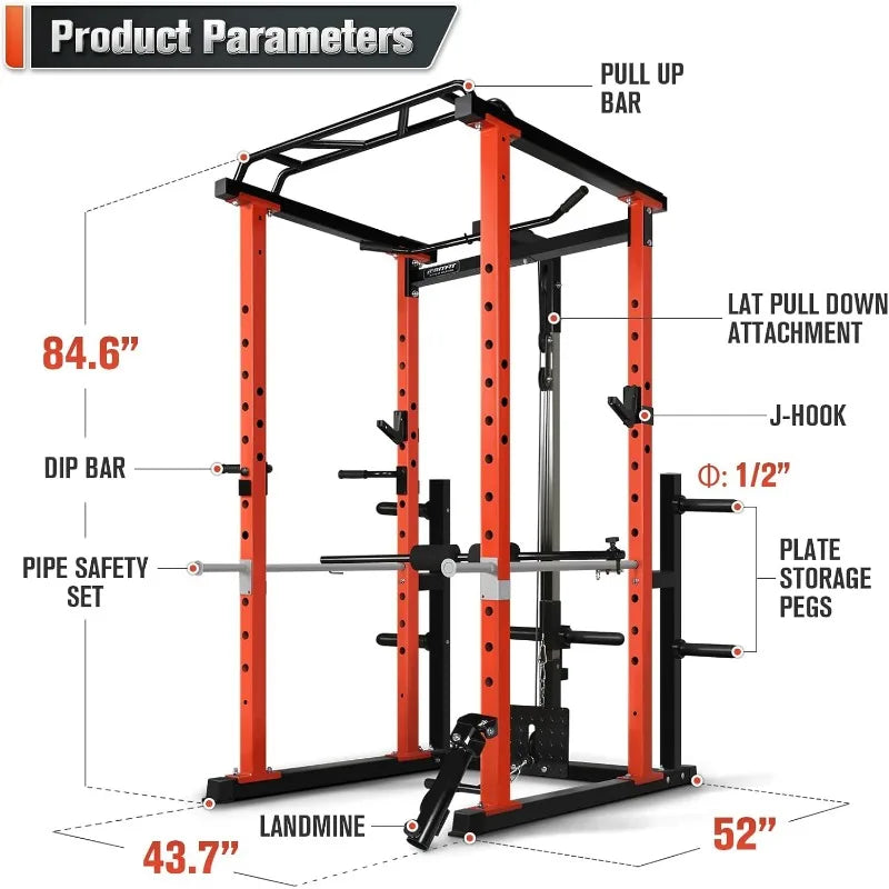 RitFit Power Cage with Optional LAT PullDown and Crossover