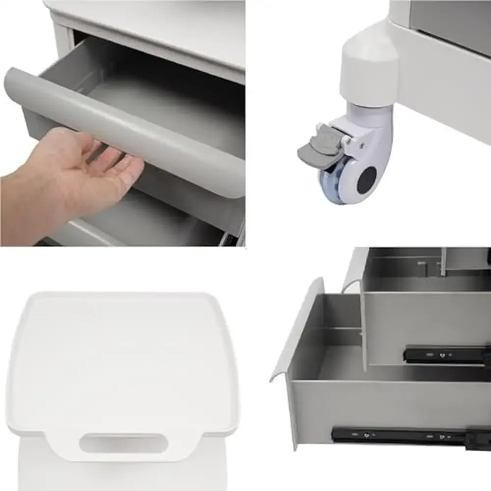Rolling Utility Cart 3-Drawer Medical Beauty Trolley Salon Office Lab Storage Wheels