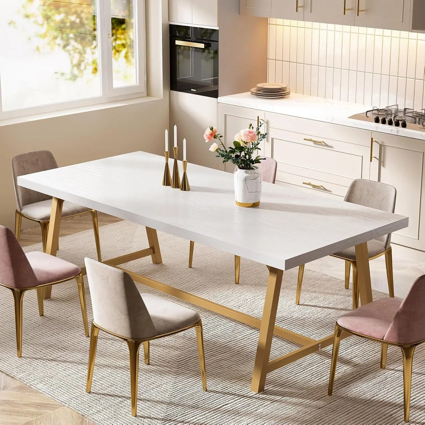 Tribesigns Dining Table for 8 People, 70.87-inch